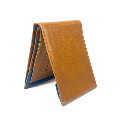 Urbaneeze Earthstone Classic Brown Two-Tone Pure Leather Bi-Fold Wallet